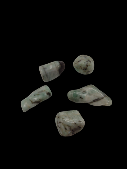 Emerald Tumbled 5 pieces ( Free Shipping )