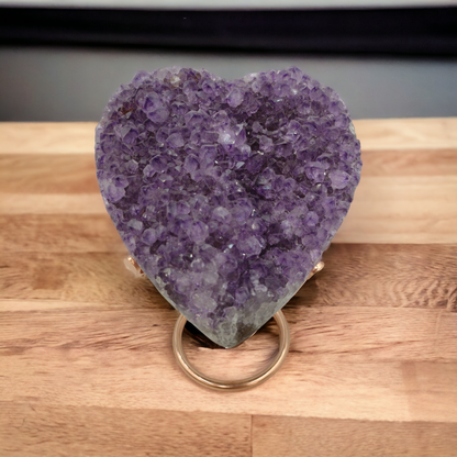 Amethyst Heart Shaped Crystal N28 ( Free Shipping )