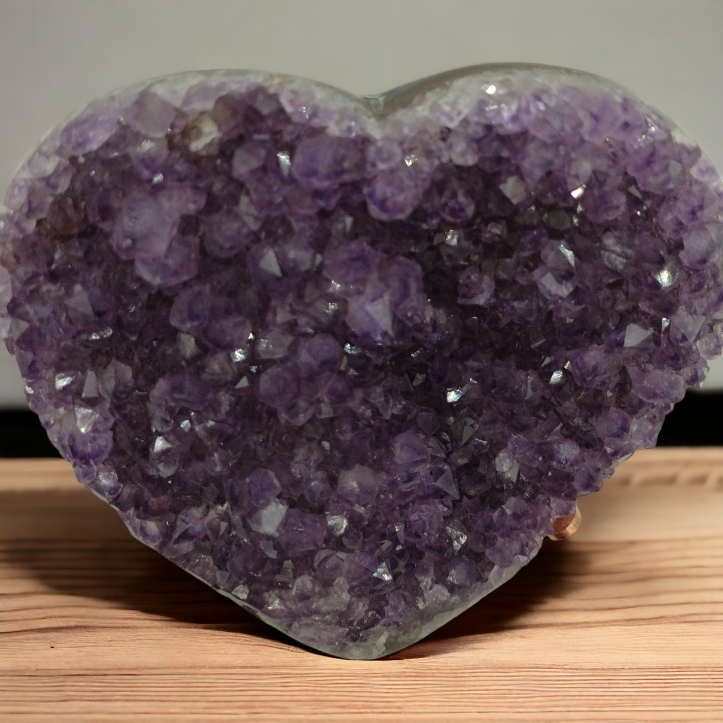 Amethyst Heart Shaped Crystal N28 ( Free Shipping )