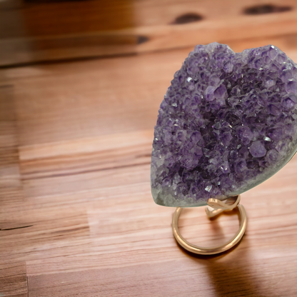 Amethyst Heart Shaped Crystal N28 ( Free Shipping )