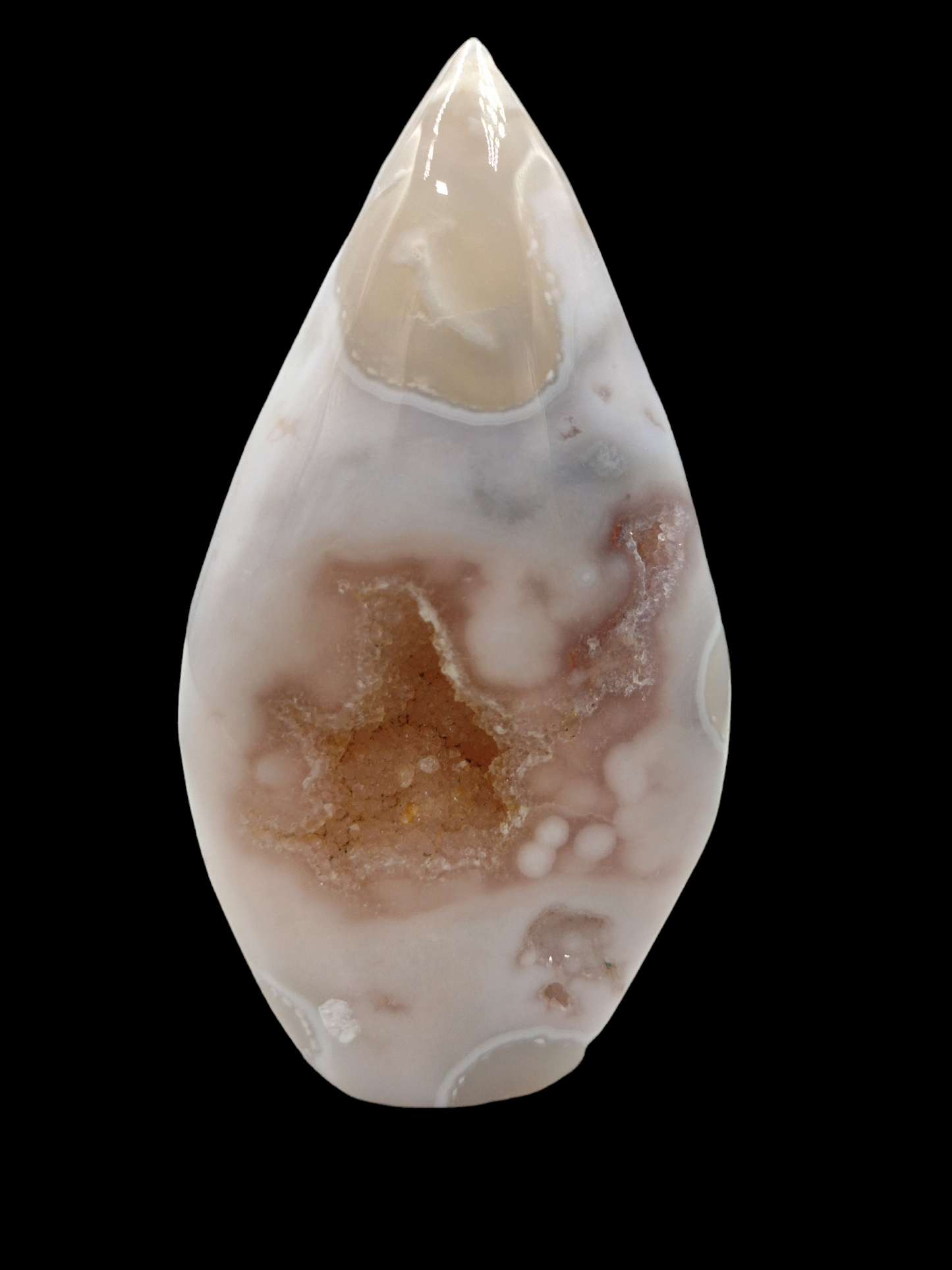 Flower agate flame with formation N48 ( Free Shipping )