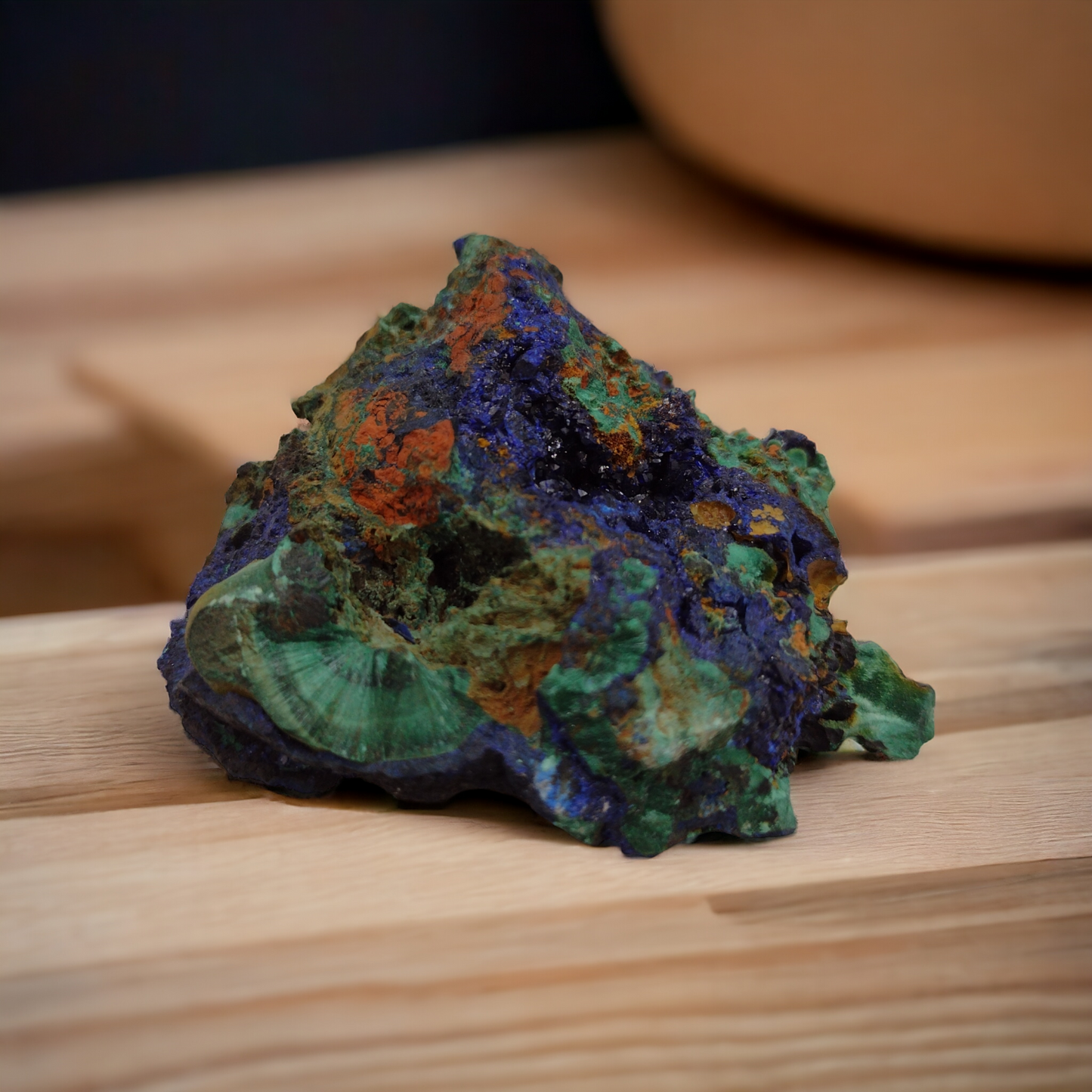 Azurite with Chrysocolla specimen N48 ( Free Shipping )