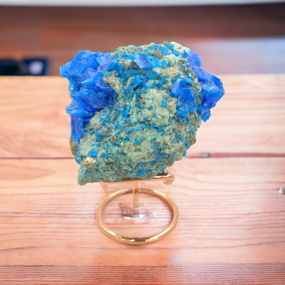 Natural Vanadyle Blue Sulphur specimen with pyrite N62 .( Free Shipping )