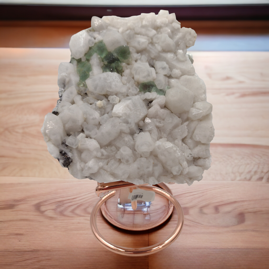 Green Fluorite with Calcite Specimen N81 . ( Free Shipping )