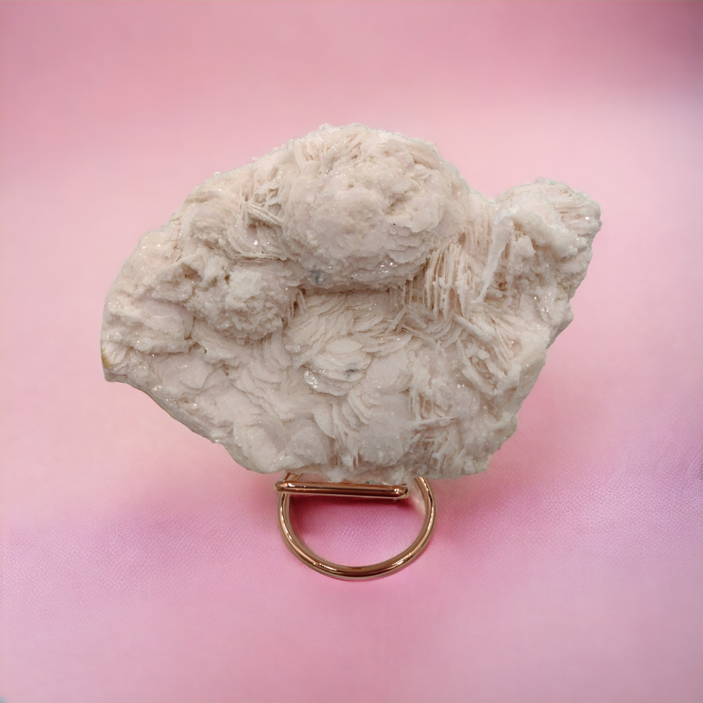 Flower Calcite Specimen in light powder pink color N85 . ( Free Shipping )