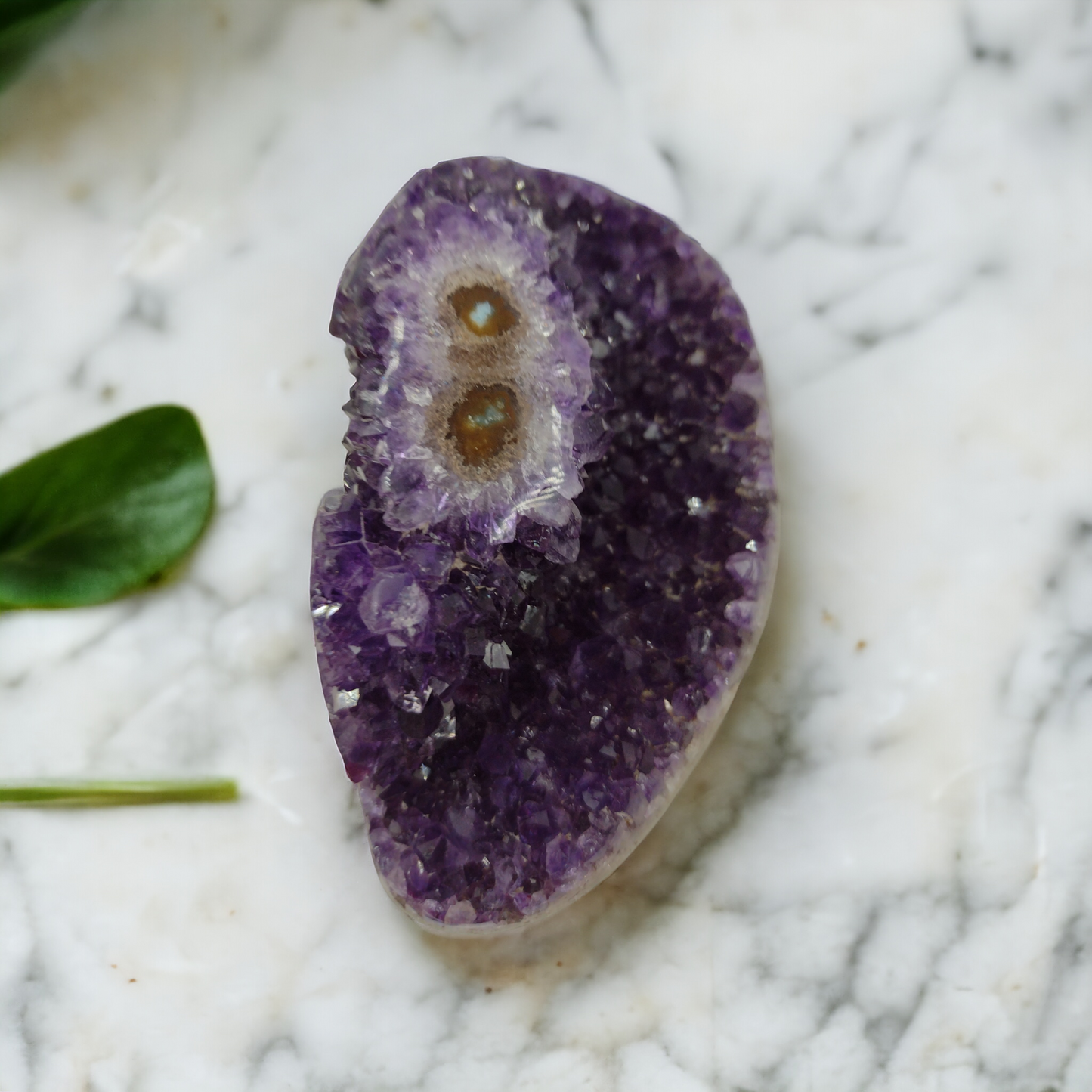 Amethyst Cluster with Green Agate Flower Uruguay (High Grade Specimen) N92 (Free Shipping )