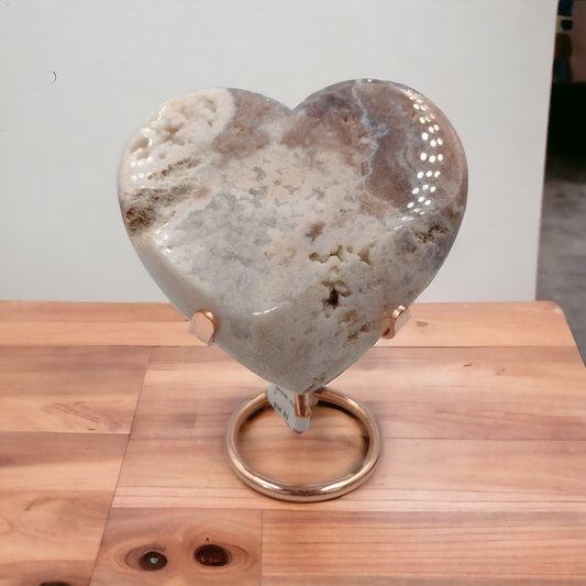 Pink Amethyst Heart Shaped Crystal N115.( Free Shipping )