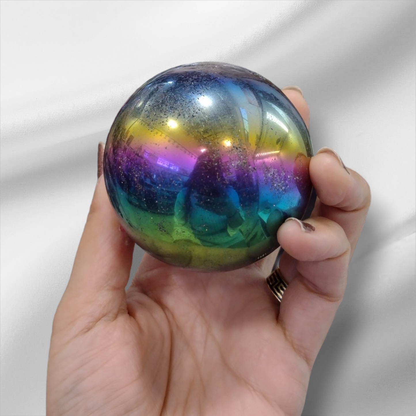 Amethyst Titanium Aura Sphere N135.( Free Shipping )