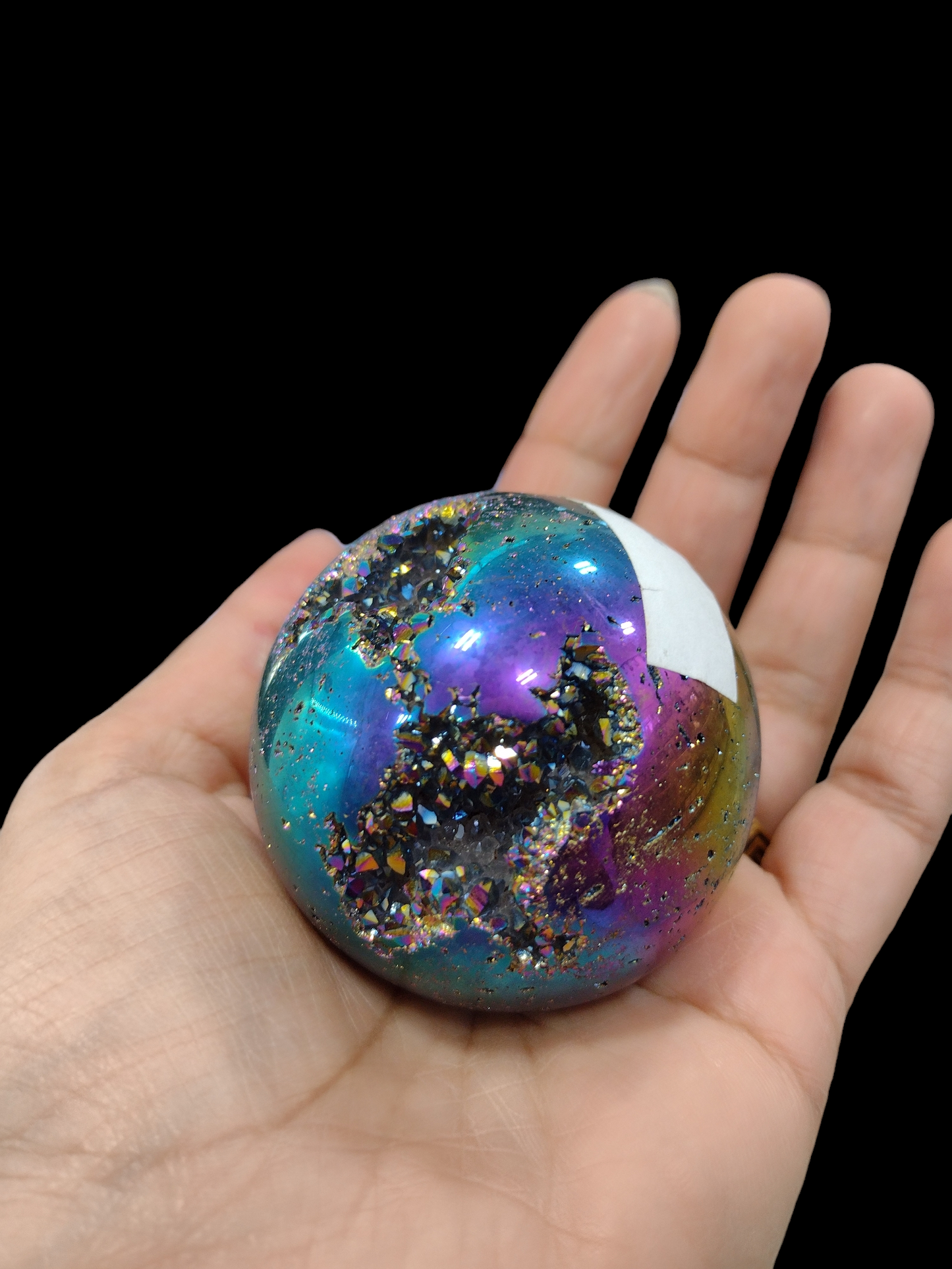 Amethyst Titanium Aura Sphere N139.( Free Shipping )