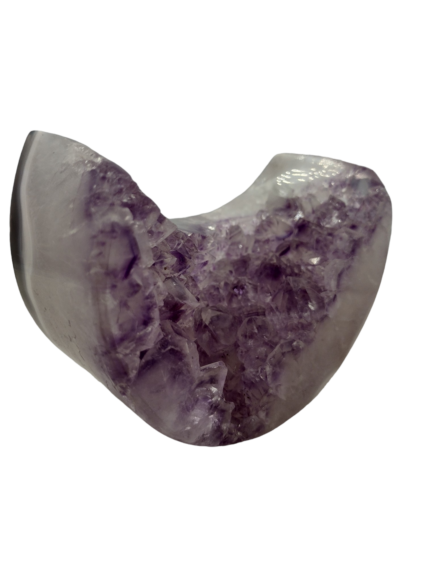 Amethyst Moon shaped Crystals N140.( Free Shipping )