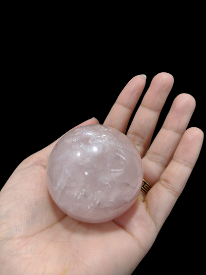 Rose Quartz Sphere Crystal N167.( Free Shipping )