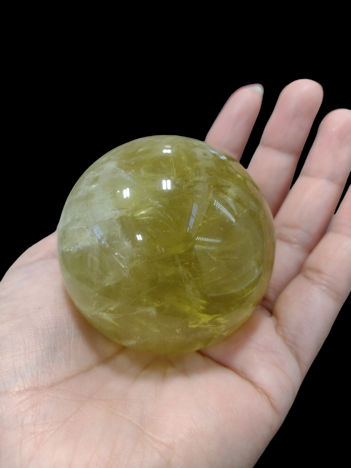 Natural Citrine Crystal Ball N184 ( Free Shipping )