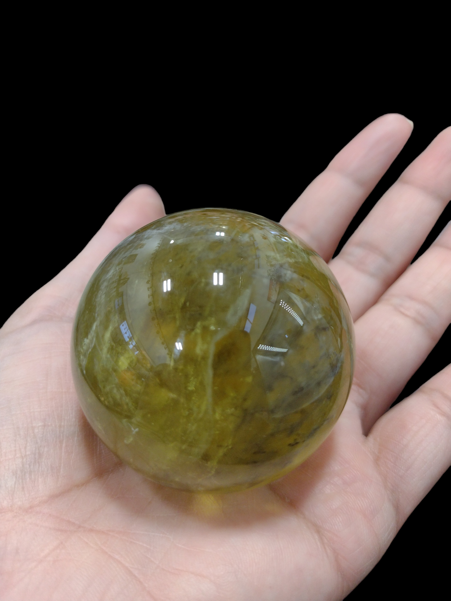 Natural Citrine Crystal Ball N185 ( Free Shipping )