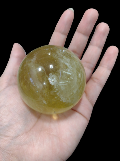 Natural Citrine Crystal Ball N186 ( Free Shipping )