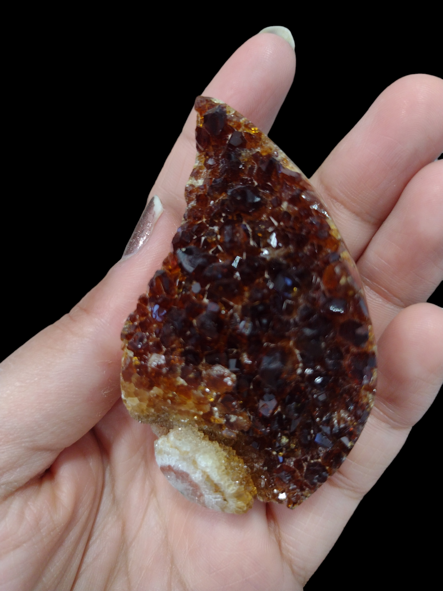 Citrine (Heated Amethyst) Flame N195. ( Free Shipping )