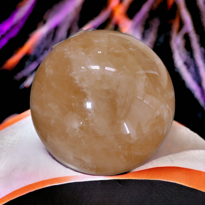 Honey Calcite Crystal Ball N258. ( Free Shipping )