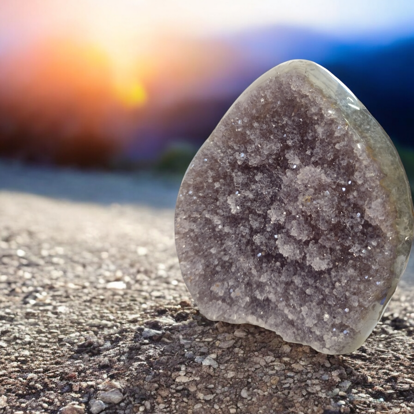 Amethyst Geode Polished N363  ( Free Shipping )