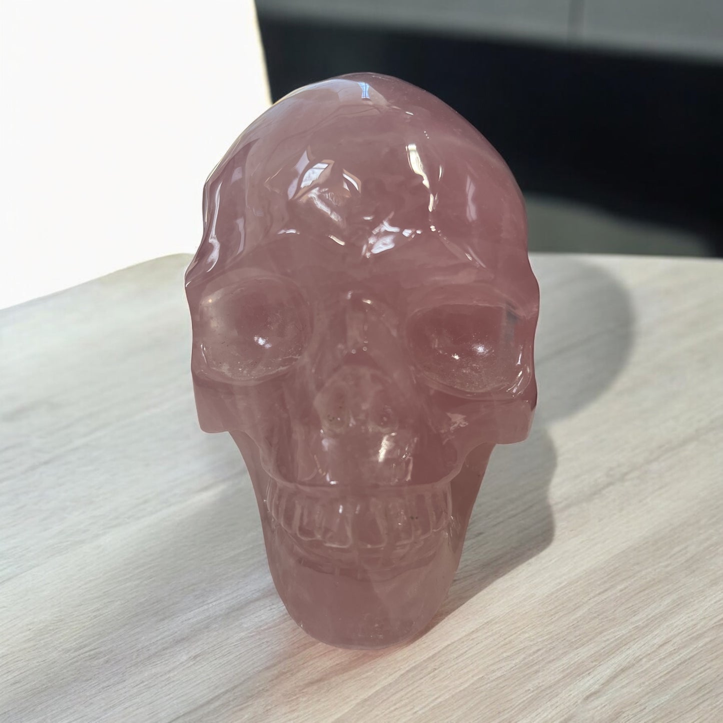 Rose Quartz Skull 4.4 inch N324 ( Free Shipping )