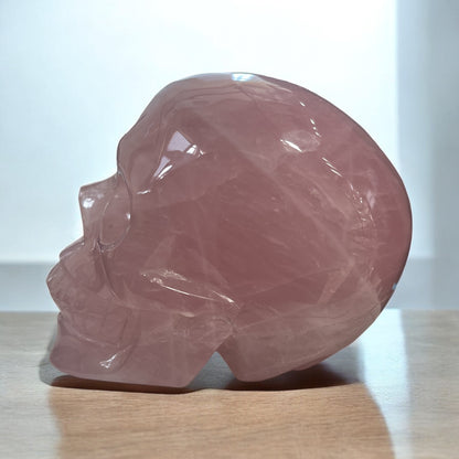 Rose Quartz Skull 4.4 inch N324 ( Free Shipping )