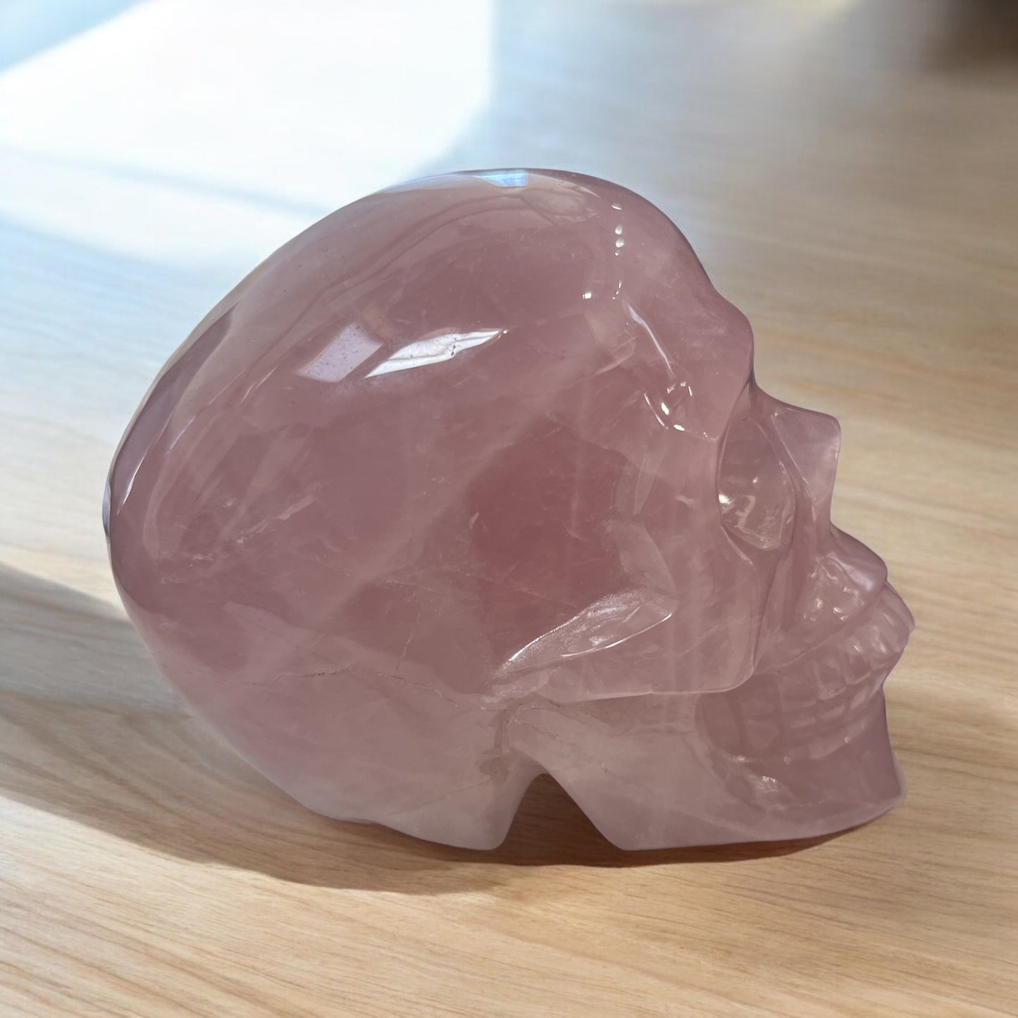 Rose Quartz Skull 4.4 inch N324 ( Free Shipping )