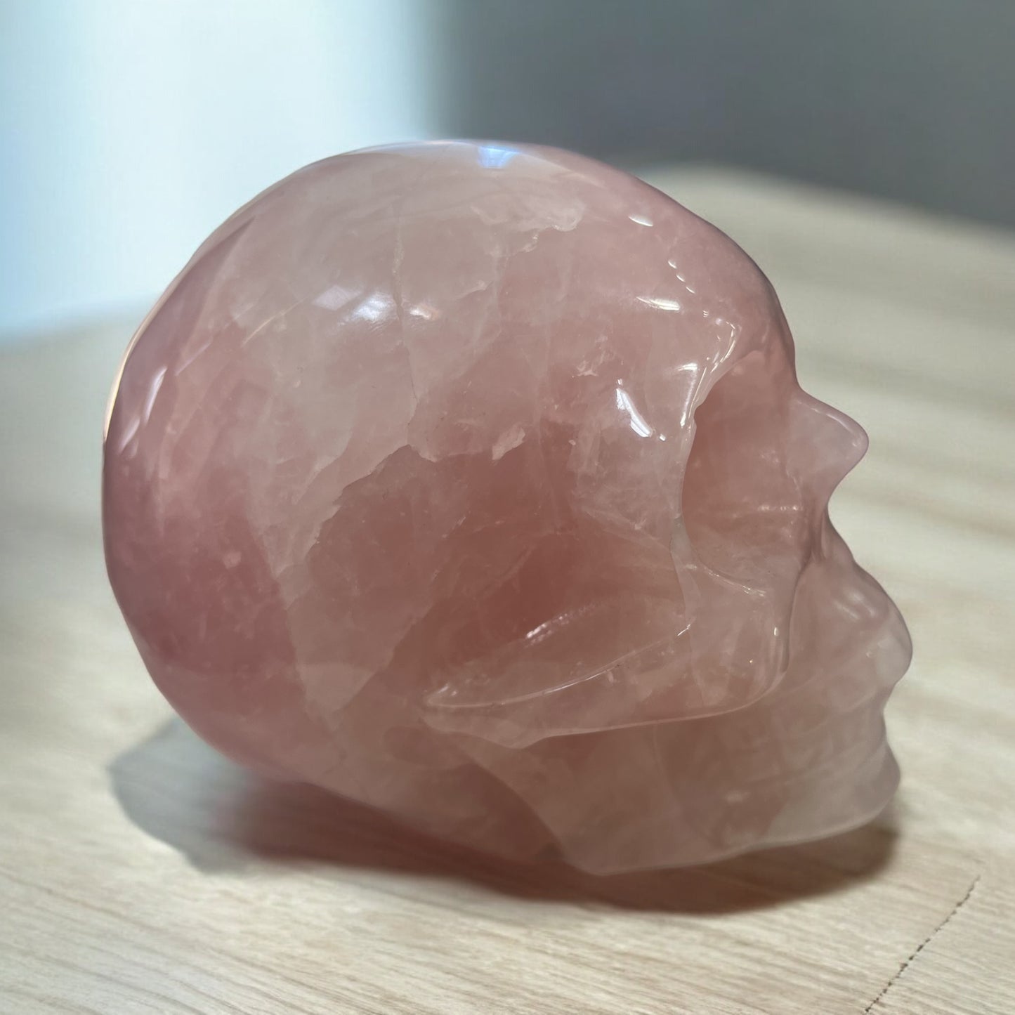 Rose Quartz Skull 4.4 inch N325 ( Free Shipping )