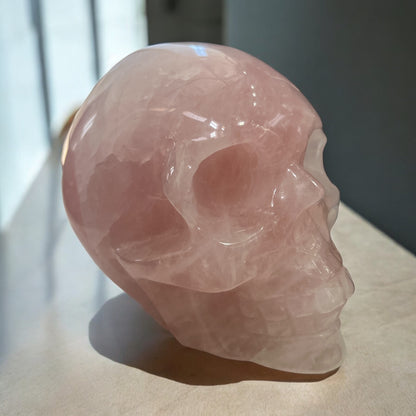 Rose Quartz Skull 4.4 inch N325 ( Free Shipping )