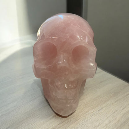 Rose Quartz Skull 4.4 inch N325 ( Free Shipping )