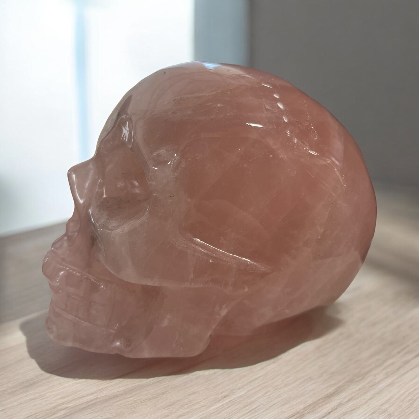 Rose Quartz Skull 4.2 inch N326 ( Free Shipping )