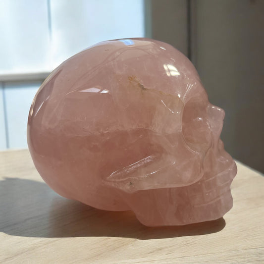 Rose Quartz Skull 4.2 inch N326 ( Free Shipping )