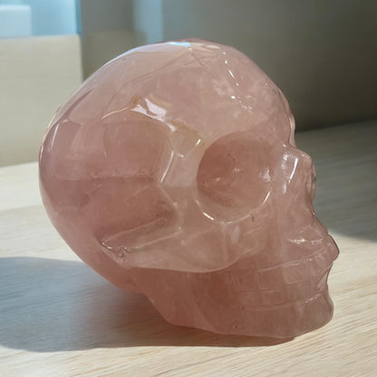 Rose Quartz Skull 4.2 inch N326 ( Free Shipping )