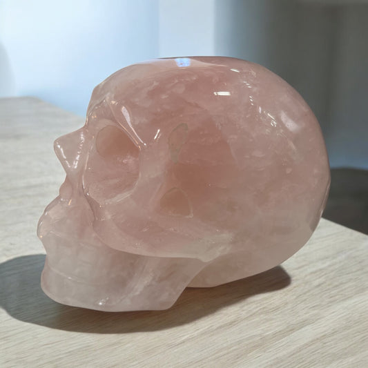 Rose Quartz Skull 4.7 inch N327 ( Free Shipping )