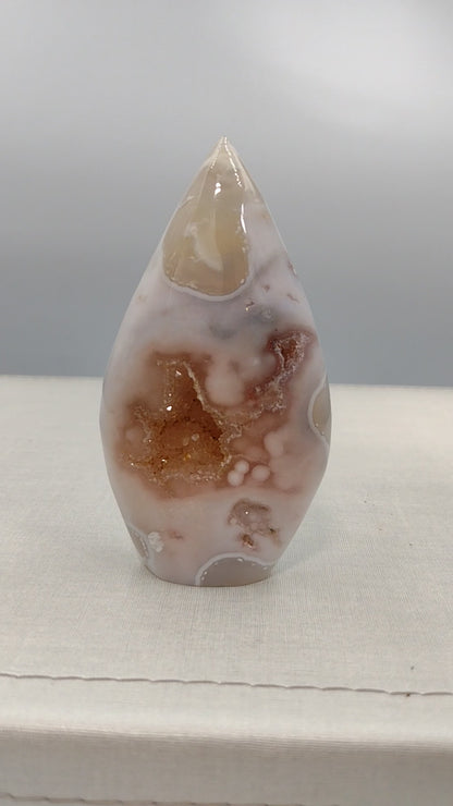 Flower agate flame with formation N48 ( Free Shipping )