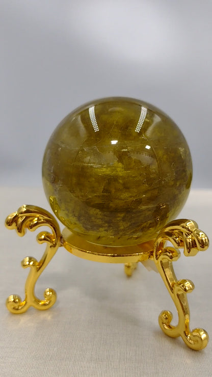 Natural Citrine Crystal Ball N185 ( Free Shipping )