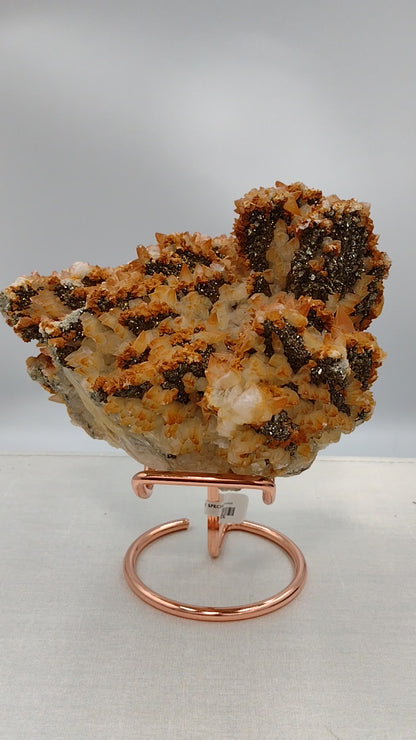 Dogtooth Red Calcite specimen with Pyrite N76 . ( Free Shipping )