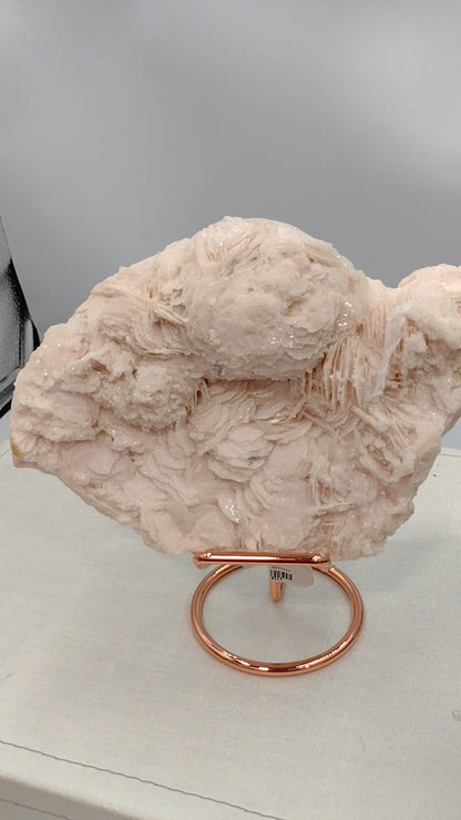 Flower Calcite Specimen in light powder pink color N85 . ( Free Shipping )