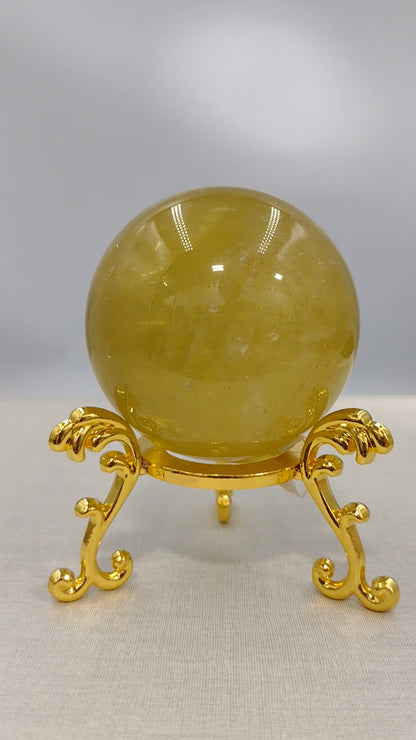 Natural Citrine Crystal Ball N186 ( Free Shipping )