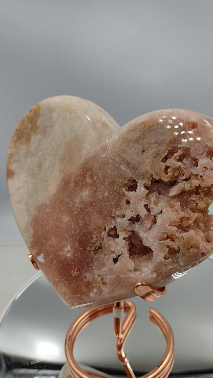 Pink Amethyst Heart Shaped Crystals N116.( Free Shipping )