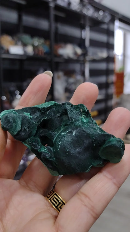 Velvet Malachite Natural Specimen N201 ( Free Shipping )