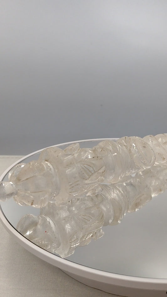 8 inch Crystal dorje (carved) N21 ( Free Shipping )