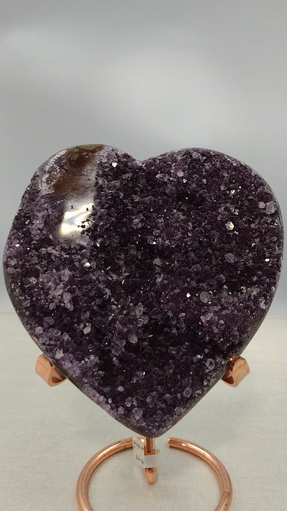 Amethyst Heart Shaped Specimen N108.( Free Shipping )