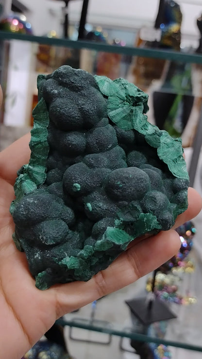 Velvet Malachite Natural Specimen N219 ( Free Shipping )