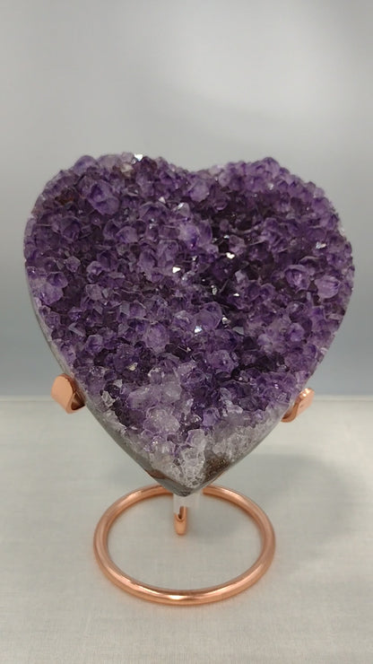 Amethyst Heart Shaped Crystal N28 ( Free Shipping )