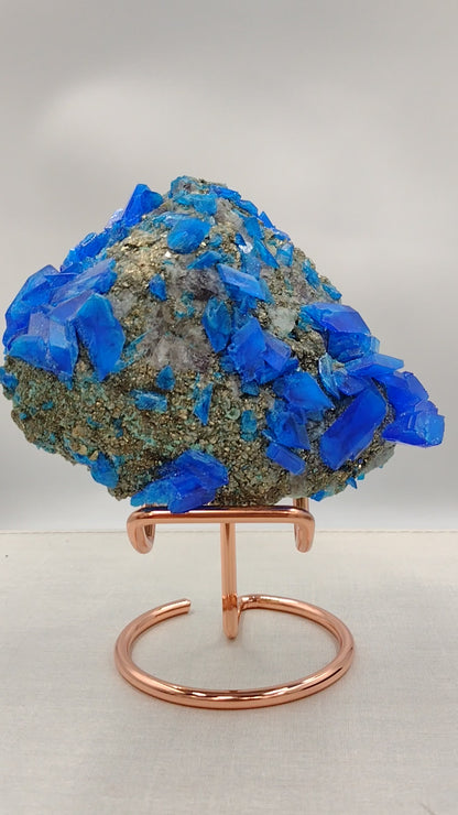 Natural Vanadyle Blue Sulphur specimen with pyrite N62 .( Free Shipping )